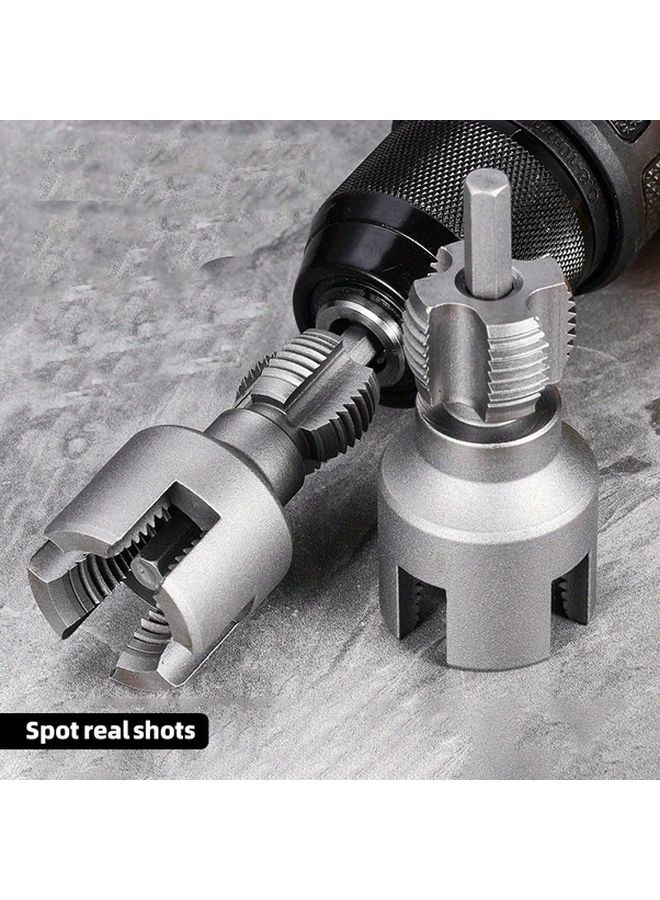 Carbon Steel Thread Tap Set 4 6 Point for PPR PE PVC Pipe Quick Install - Image 1