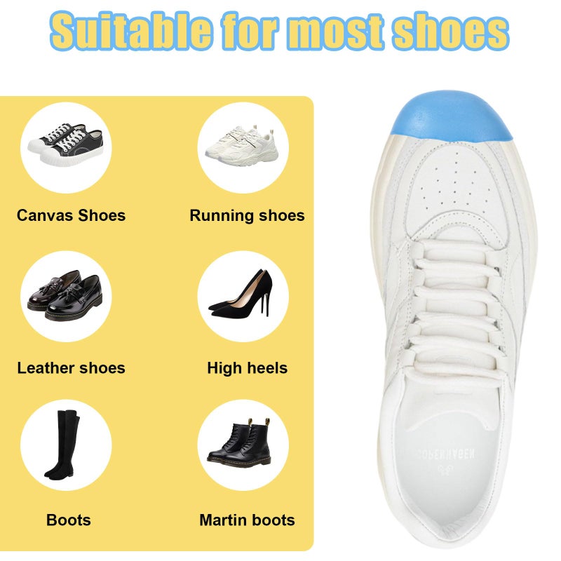 Qiuruoo Shoe Filler for Too Big Shoes Women and Menï¼ŒShoes Too Big Inserts, Can Be Used to Fill The Inside of The Footwear ï¼ŒCushion The Pressure and Prevent Slipping Off (3 Pairs Middle Size, Blue) - Image 4