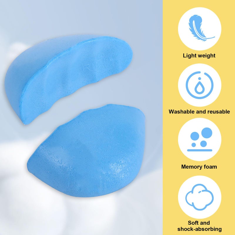 Qiuruoo Shoe Filler for Too Big Shoes Women and Menï¼ŒShoes Too Big Inserts, Can Be Used to Fill The Inside of The Footwear ï¼ŒCushion The Pressure and Prevent Slipping Off (3 Pairs Middle Size, Blue) - Image 2