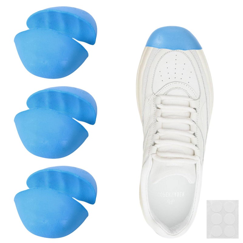Qiuruoo Shoe Filler for Too Big Shoes Women and Menï¼ŒShoes Too Big Inserts, Can Be Used to Fill The Inside of The Footwear ï¼ŒCushion The Pressure and Prevent Slipping Off (3 Pairs Middle Size, Blue) - Image 1