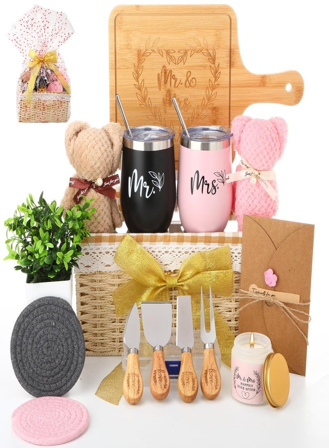 RimCereal Wedding Gift Basket - 21 Pieces Gifts for Couple Mr and Mrs Housewarming Gifts for Women Men New House Apartment Closing Gift Ideas Set - Image 1