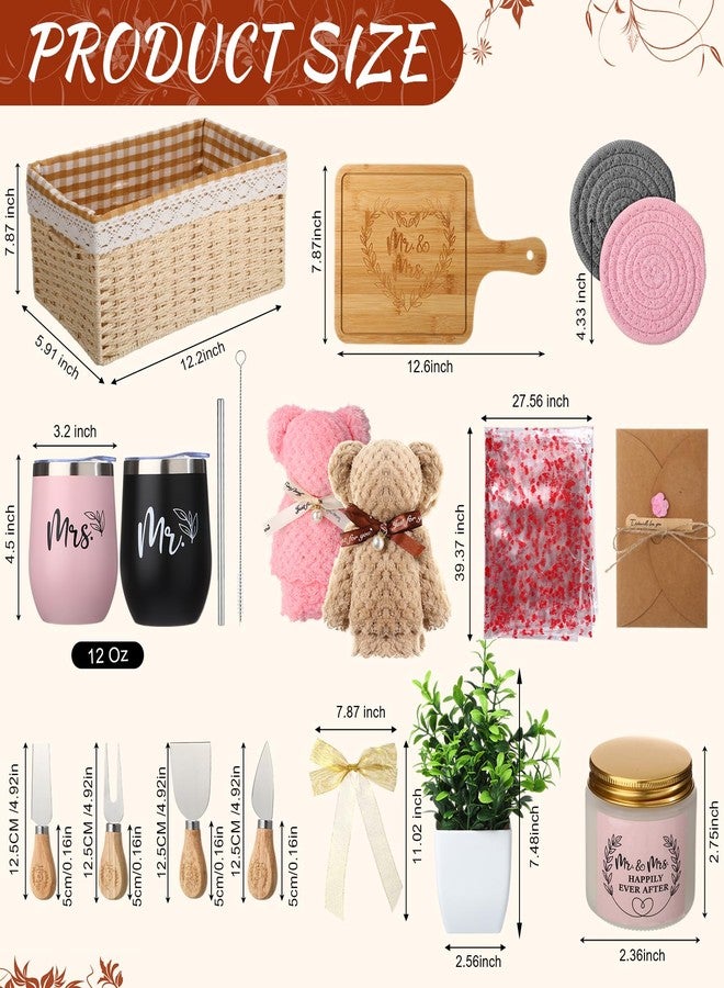RimCereal Wedding Gift Basket - 21 Pieces Gifts for Couple Mr and Mrs Housewarming Gifts for Women Men New House Apartment Closing Gift Ideas Set - Image 2