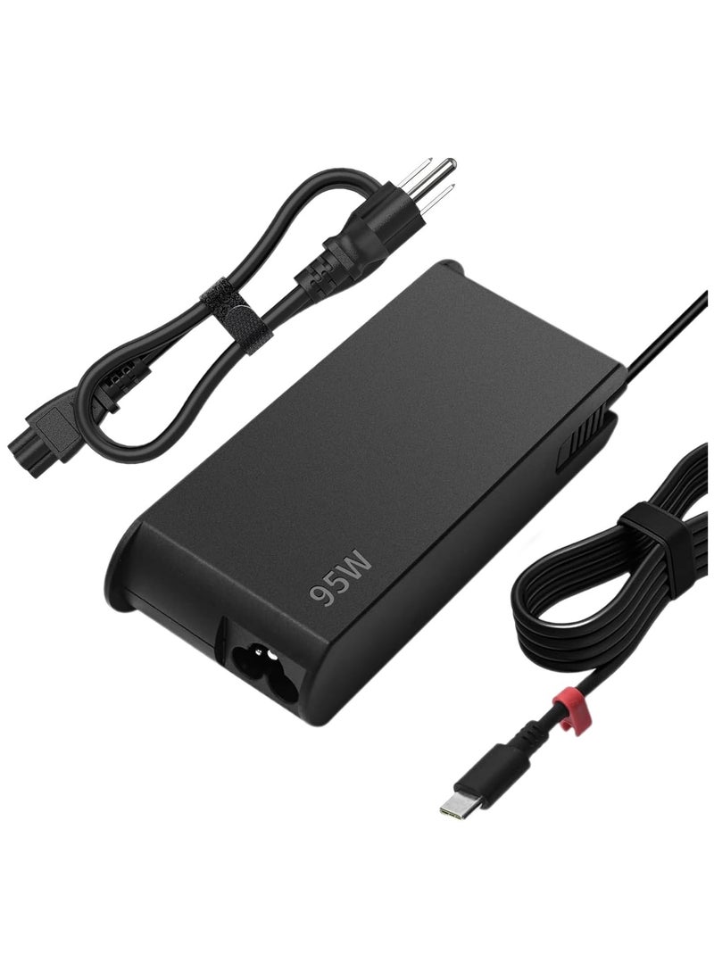Max Power - 95W USB C Yoga Charger fit for Lenovo Yoga Slim 7 Pro 14ACH5 Yoga 910 920 930 380 720 730 20V 4.75A ADLX95YCC3A Laptop Power Adapter - Image 1