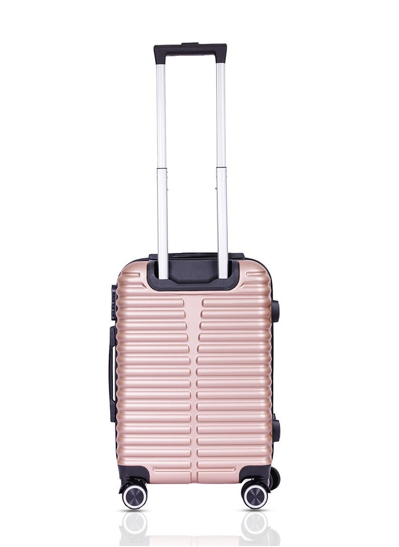 MNUK - Destiny Carry-on Luggage | Hardside Soft Handle Trolley with TSA Lock |Double 360° 8 Wheeler|Cabin-20 Inch, Gold - Image 1