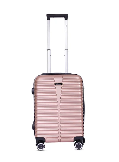 MNUK Destiny Carry-on Luggage | Hardside Soft Handle Trolley with TSA Lock |Double 360° 8 Wheeler|Cabin-20 Inch, Gold