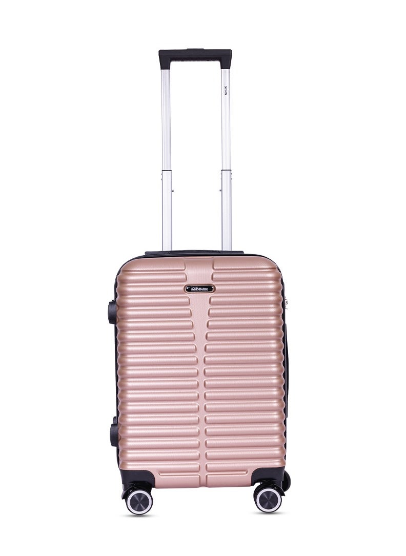 MNUK - Destiny Carry-on Luggage | Hardside Soft Handle Trolley with TSA Lock |Double 360° 8 Wheeler|Cabin-20 Inch, Gold - Image 1