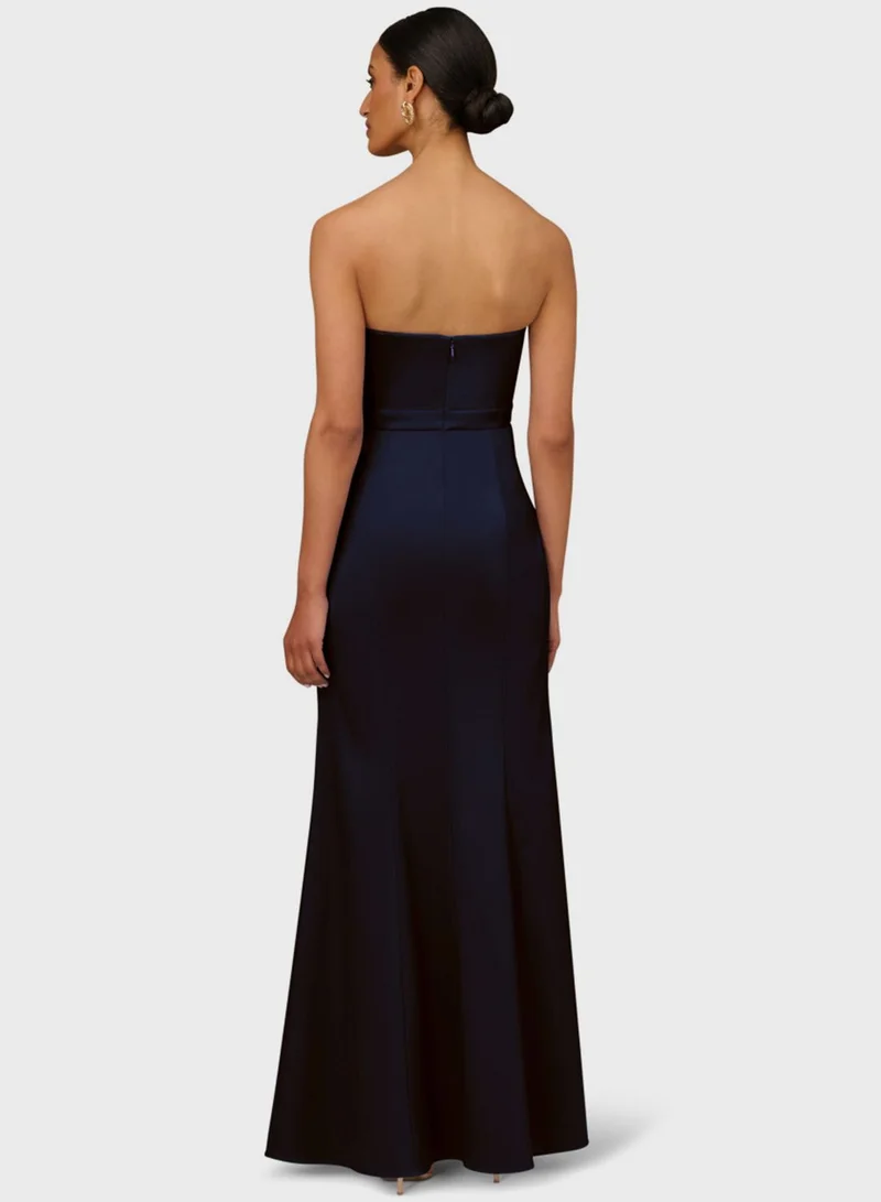 AIDAN MATTOX Bardot Ruffle Detail Dress