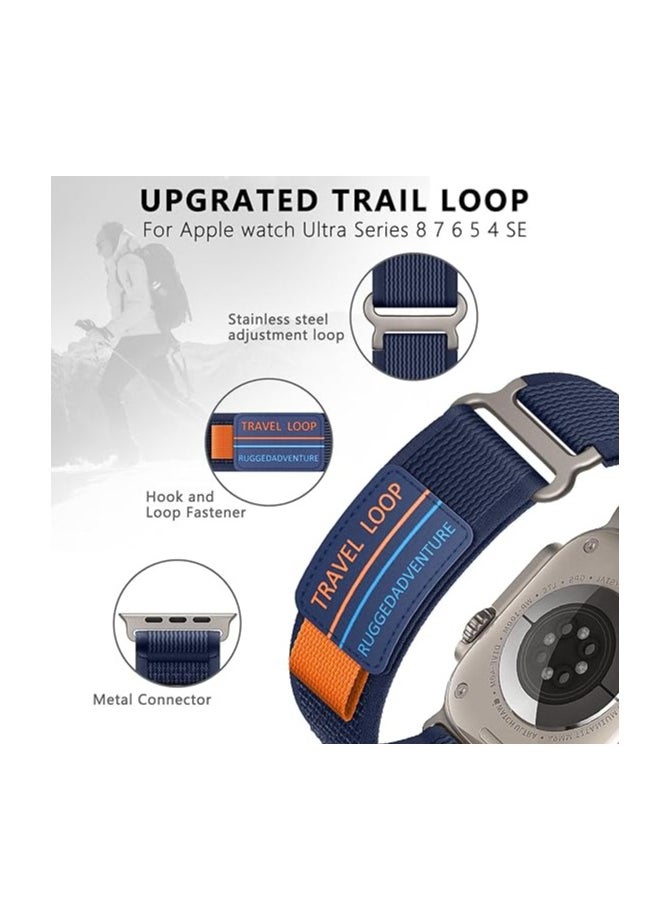 Generic - Trail Loop Strap for Apple Watch Ultra Band 49mm 45mm 44mm 42mm iWatch Ultra Band Men Women, Rugged Sport Strap Soft Nylon Wristband for iWatch Ultra 2 Bands Series 9 8 7 6 5 4 3 2 1 SE - Image 1