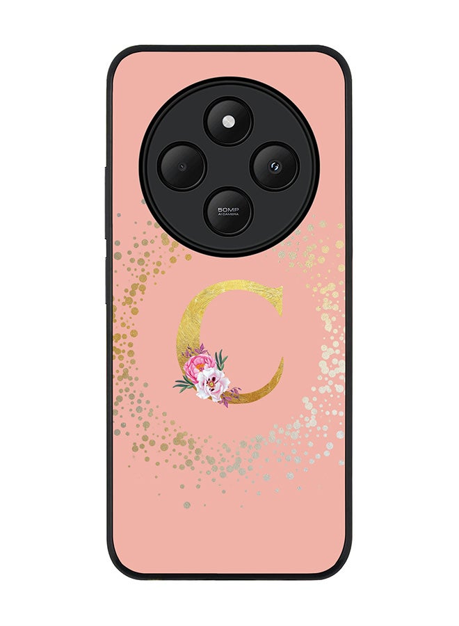 Stylizedd غطاء لهاتف Xiaomi Redmi 14C / 14R، حماية كاميرا نحيفة، غطاء هاتف مضاد للصدمات - تصميم مخصص مزخرف بالأزهار - C (وردي زهري) - Image 1