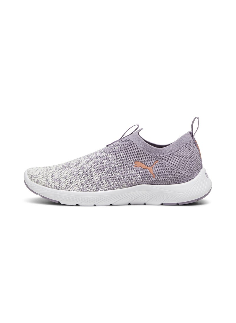 PUMA Softride Remi Womens Purple Slipon Knit Running Shoes - Image 2