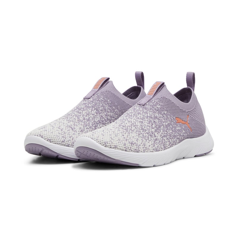 PUMA Softride Remi Womens Purple Slipon Knit Running Shoes - Image 3