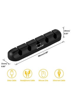 General Cable Clips Organizer Cable Management, Adhesive Hooks, Cable Holder for Power Cables and Cables for Charging Accessories, Mouse Cable, PC, Office and Home  - Image 4