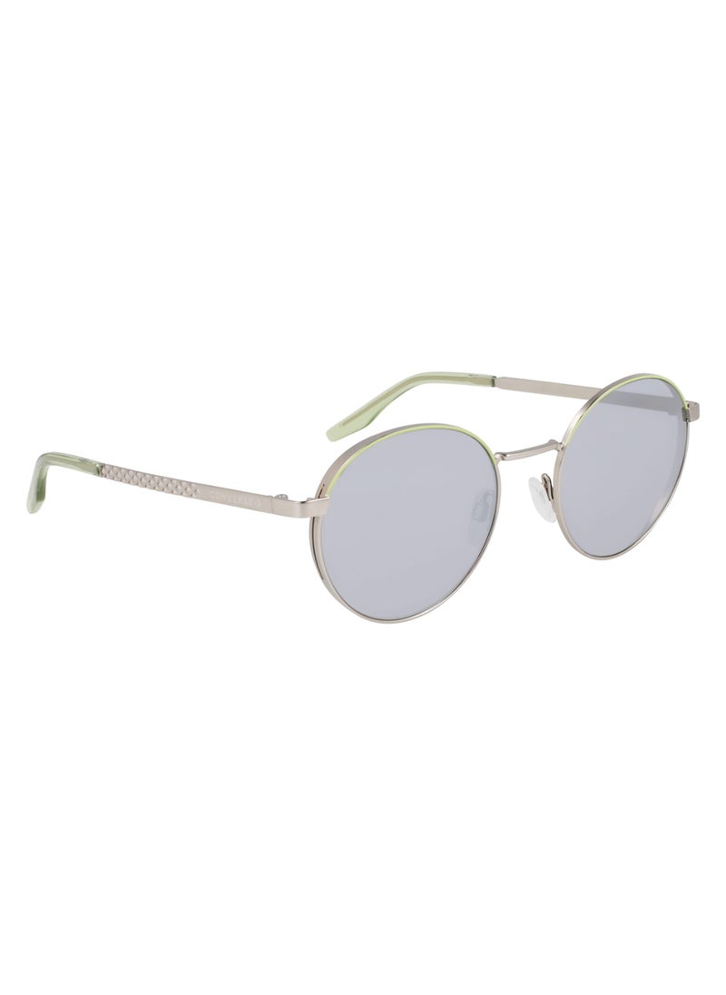 CONVERSE - Women's UV Protection Round Shape Metal Sunglasses CV107S FOXING II-045-5120 - Lens Size: 51 - Satin Silver/Vitality Green - Image 1