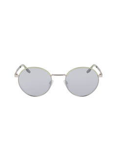 CONVERSE Women's UV Protection Round Shape Metal Sunglasses CV107S FOXING II-045-5120 - Lens Size: 51 - Satin Silver/Vitality Green  - Image 1