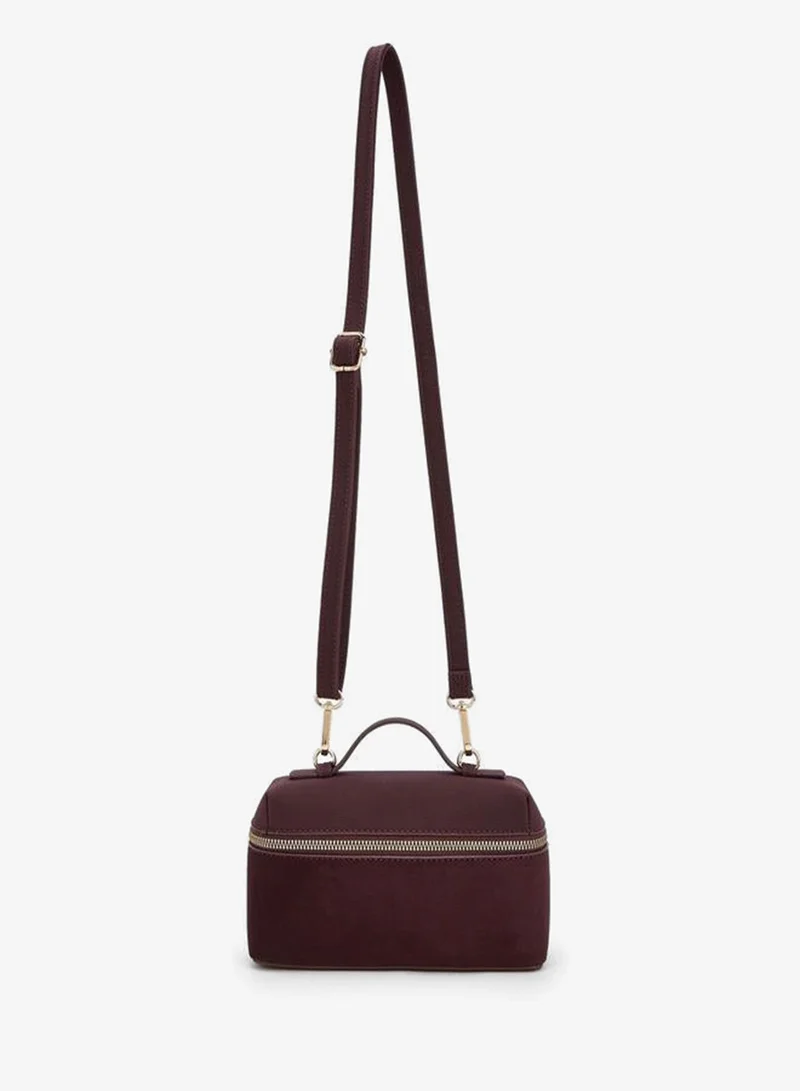 Flora Bella By Shoexpress Solid Crossbody Bag With Detachable Strap