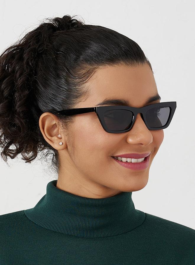 Blackout Bare,Women Sunglasses, Cat Eye Sunglasses, UV Protection: UV400 (Black,Grey) - Image 5