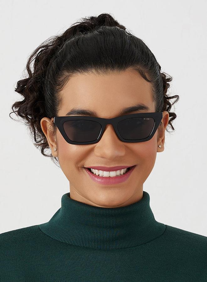 Blackout Bare,Women Sunglasses, Cat Eye Sunglasses, UV Protection: UV400 (Black,Grey) - Image 4