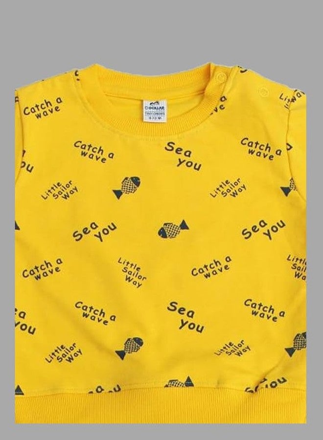 Dollar Junior Tiny Crews Baby Boys Casual T-Shirt Pant Set (KWRN20021_6-9M) Multicolour - Image 3