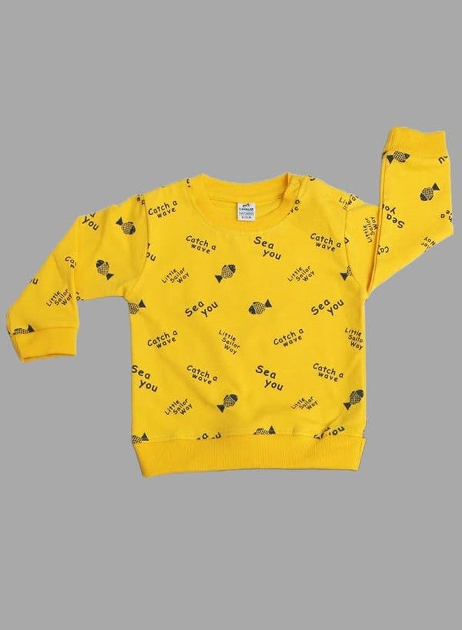 Dollar Junior Tiny Crews Baby Boys Casual T-Shirt Pant Set (KWRN20021_6-9M) Multicolour - Image 2