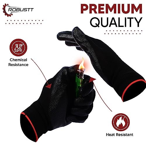 Robustt Nylon Nitrile Coated Industrial Safety Hand Gloves(Pack of 20) Anti-Cut | Cut Resistant | Heat Resistant | Industrial Use | for Finger and Hand Protection. - Image 4