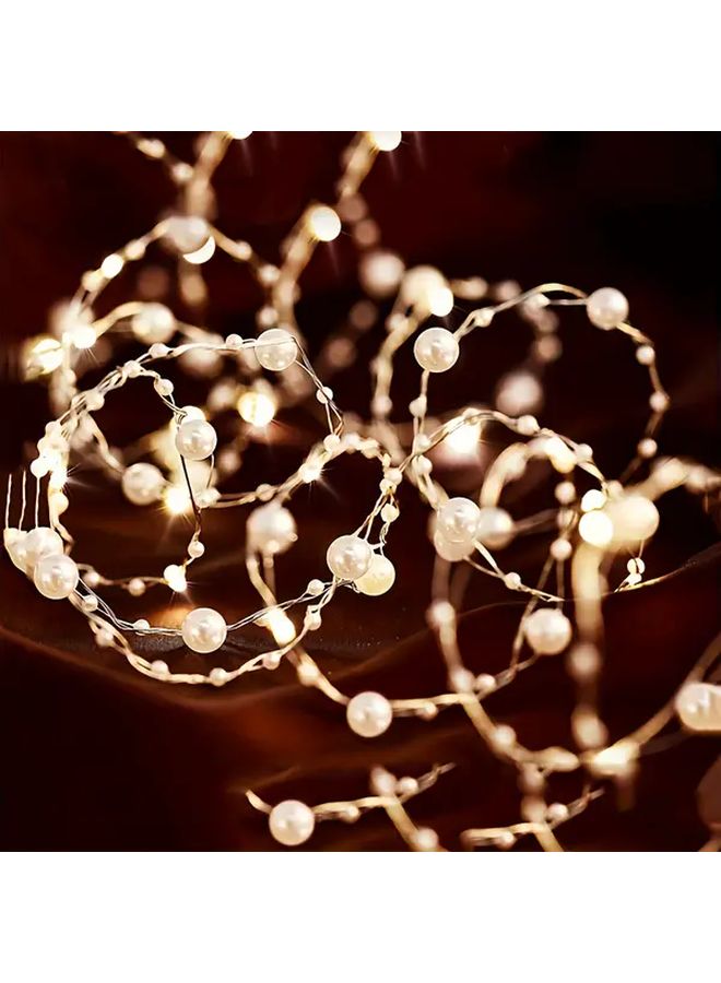 50 LED 16 4ft Copper Wire Fairy Lights Warm White Battery Operated For Wedding Decor - Image 1