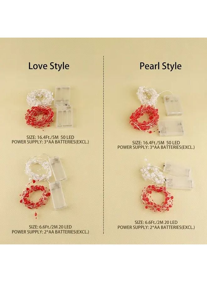 50 LED 16 4ft Copper Wire Fairy Lights Warm White Battery Operated For Wedding Decor - Image 3