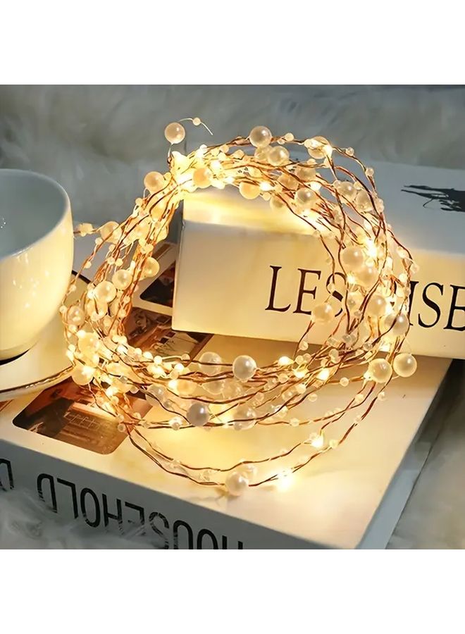 50 LED 16 4ft Copper Wire Fairy Lights Warm White Battery Operated For Wedding Decor - Image 2