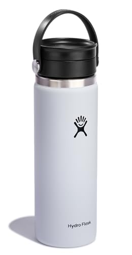 Hydro Flask Wide Mouth Bottle with Flex Sip Lid Insulated Water Bottle Travel Cup Coffee Mug White 20 oz - Image 3