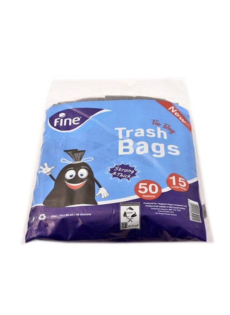 Fine FINE TIE TRASH BAGS 187.5L 15P 