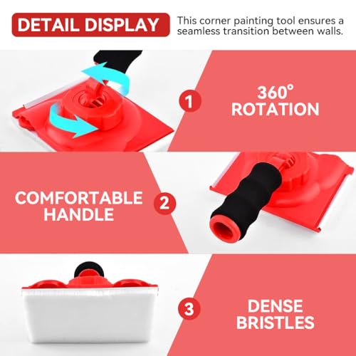 Serplex® Paint Edge Trimmer Plus with Two Replace Pads & Work Gloves, Corner Walls & Ceilings Pad Painter, Edge Painting Tool Corner Trimmer, Paint Applicator for Wall Painting, Wall & Ceiling Trim - Image 5