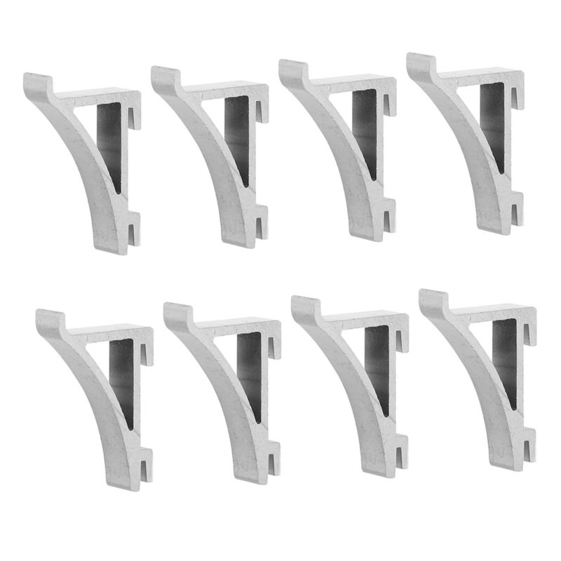 8Pcs Aluminum Refrigerator Shelf Clips For Fridge And Freezer Shelving Brackets - Image 2