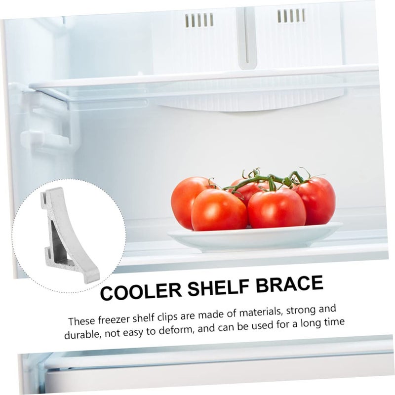 8Pcs Aluminum Refrigerator Shelf Clips For Fridge And Freezer Shelving Brackets - Image 5