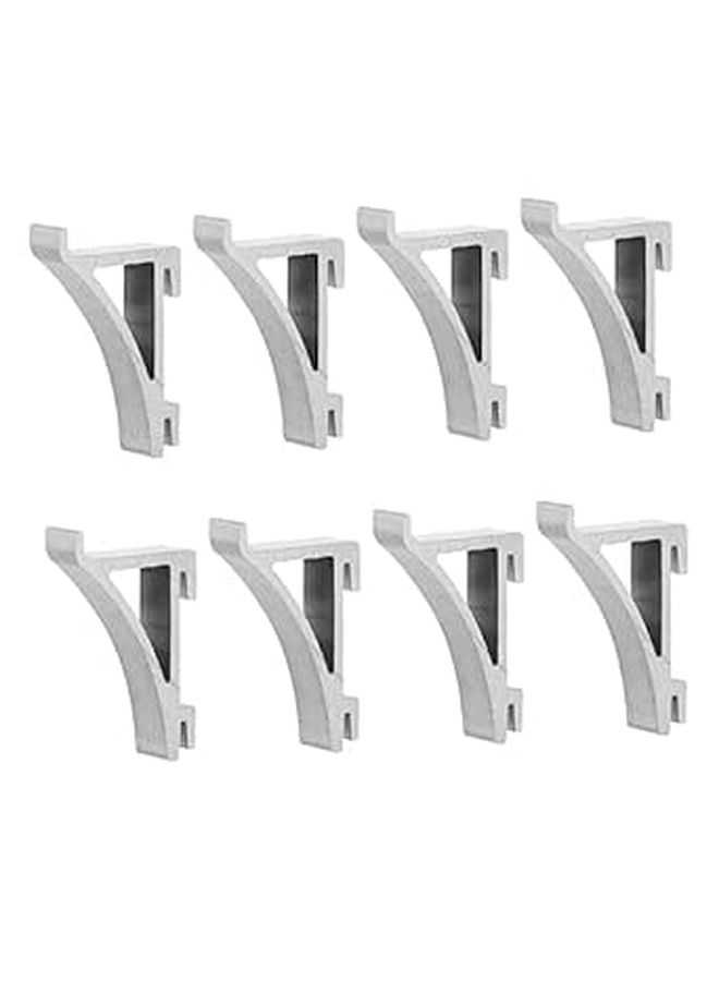 8Pcs Aluminum Refrigerator Shelf Clips For Fridge And Freezer Shelving Brackets - Image 1