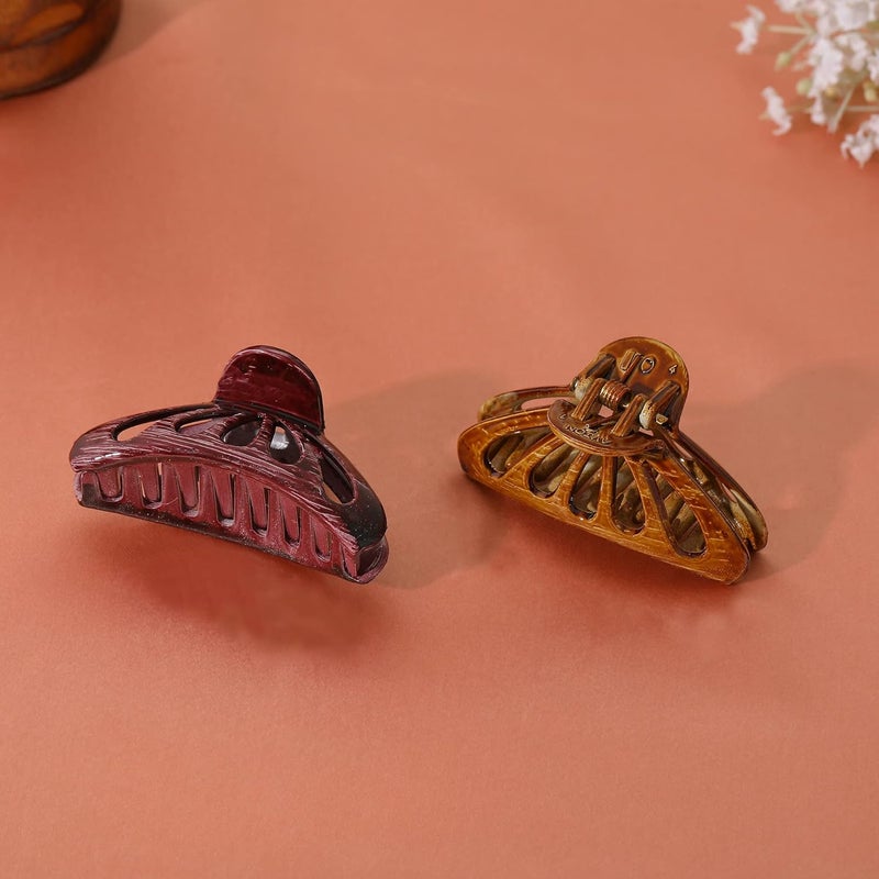 Estele Multicolor Hair Claw Clips of Daily Use Stylish Hair for Womensgirls Pack of 2 - Image 2