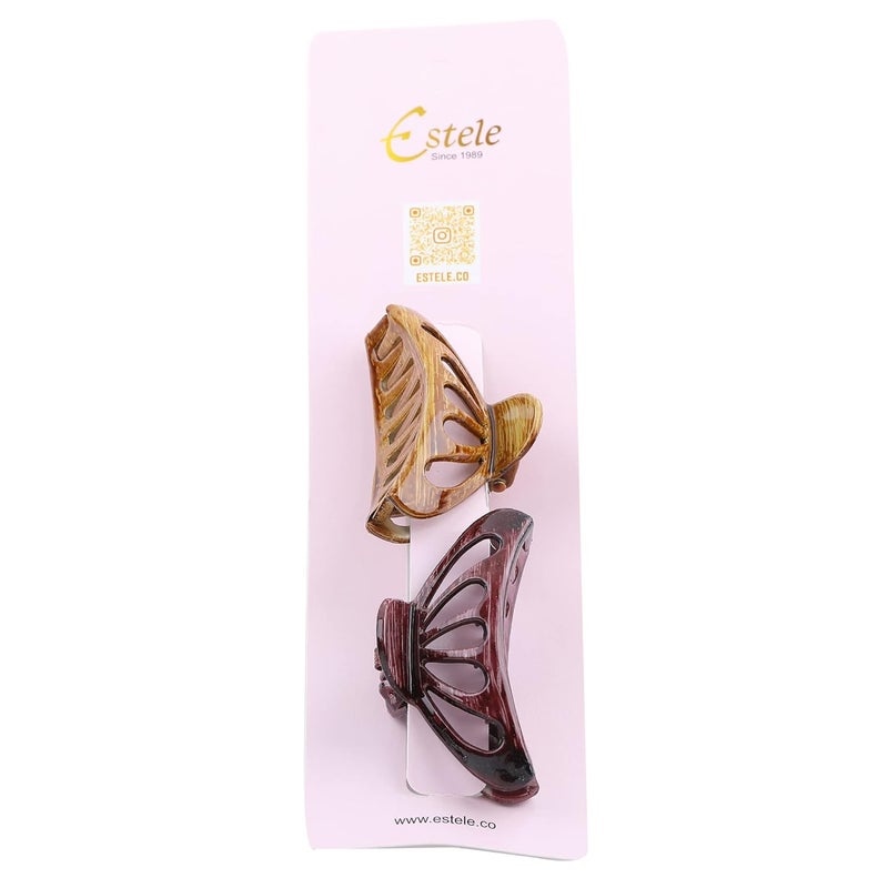 Estele Multicolor Hair Claw Clips of Daily Use Stylish Hair for Womensgirls Pack of 2 - Image 3
