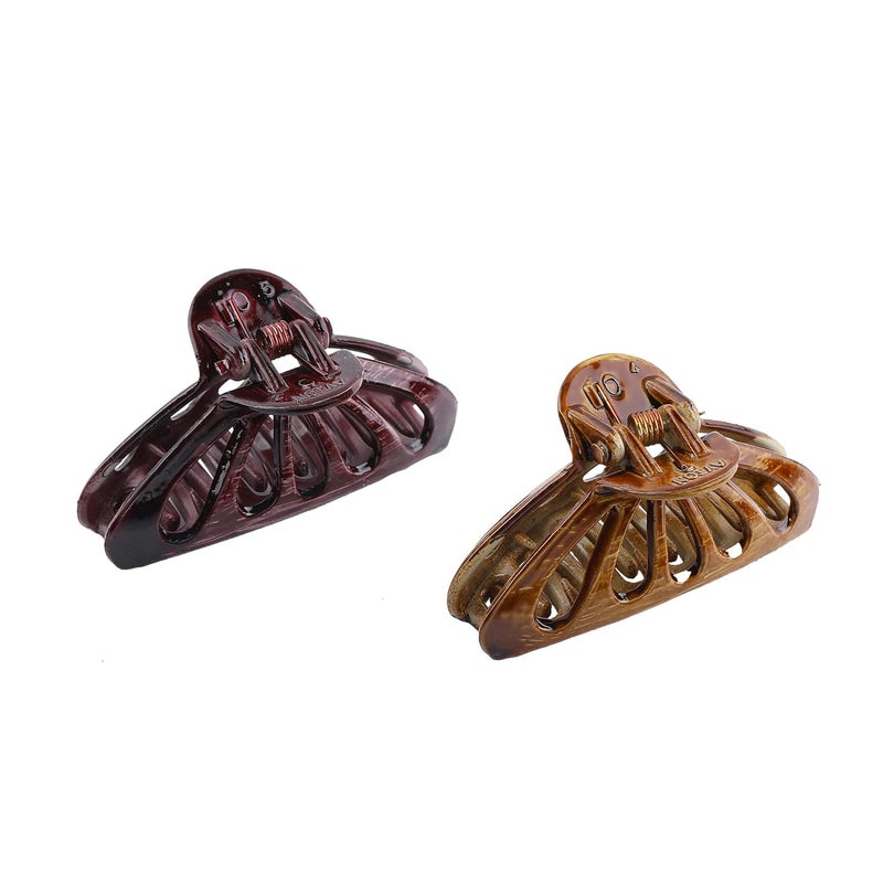 Estele Multicolor Hair Claw Clips of Daily Use Stylish Hair for Womensgirls Pack of 2 - Image 1