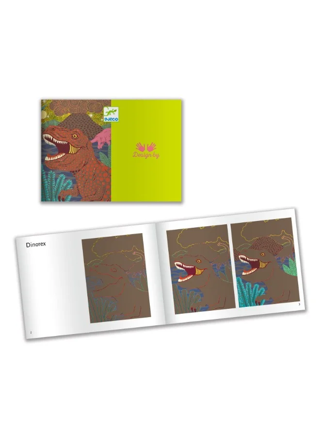 DJECO Dinosaurs Reigned Scratch Cards