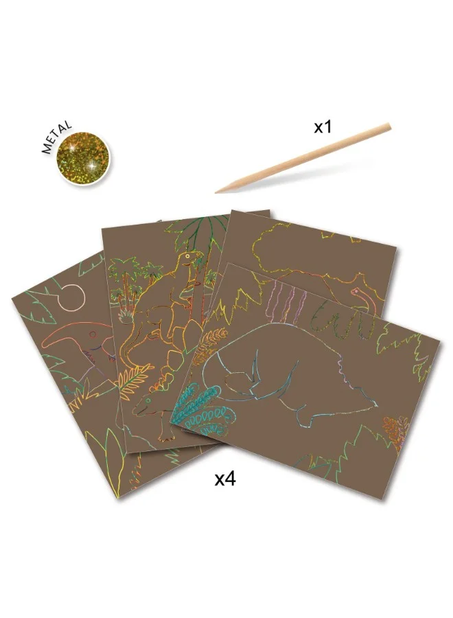 DJECO Dinosaurs Reigned Scratch Cards