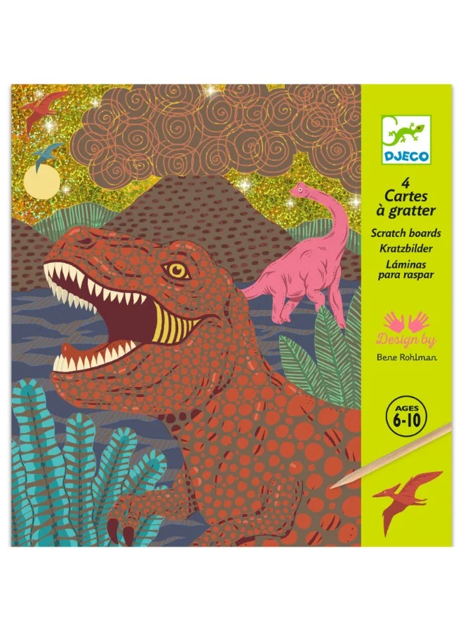 DJECO Dinosaurs Reigned Scratch Cards