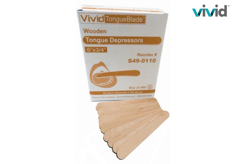 Vivid Wooden Disposable Tongue Depressor – For Medical, Dental, Orthodontic Practices – Single Use – Pack of 500 - Image 3