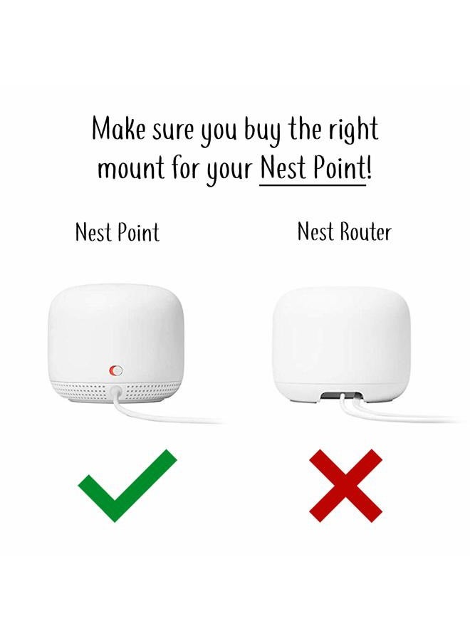 Mount Genie نقطة واي فاي Nest 1-Pack بيضاء - Image 2