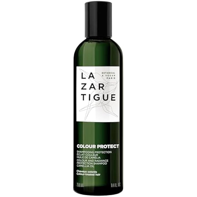 Lazartigue COLOR PROTECT | RADIANCE PROTECTION SHAMPOO FOR COLORED HAIR | HYDRATES HAIR FIBER AND PREVENTS PIGMENT LOSS | HAIR SHAMPOO FOR COLORED HAIR | VEGAN, SULFATE AND SILICONE FREE,8.4 FL.OZ. - Image 1