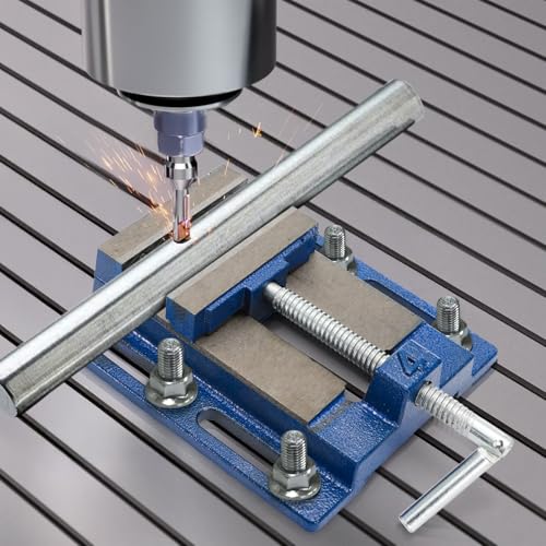 Nagpew Drill Press Vise, 4 Inch Jaw Opening Machinist Vise, Heavy Duty 45 Steel Low Profile Vise Bench Clamp for Drilling, Crafting, Modeling, Milling, Woodworking, Machinery - Image 5