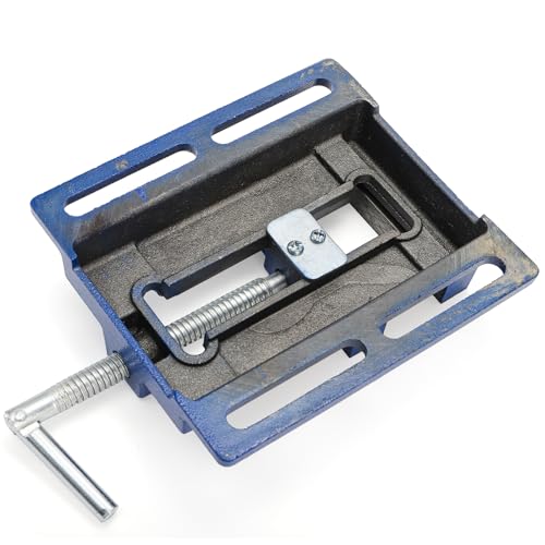 Nagpew Drill Press Vise, 4 Inch Jaw Opening Machinist Vise, Heavy Duty 45 Steel Low Profile Vise Bench Clamp for Drilling, Crafting, Modeling, Milling, Woodworking, Machinery - Image 4