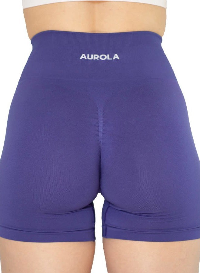 AUROLA Workout Shorts for Women Seamless Scrunch Short Gym Yoga Intensify Running Sport Active Exercise Fitness Shorts, Very Peri, S - Image 3