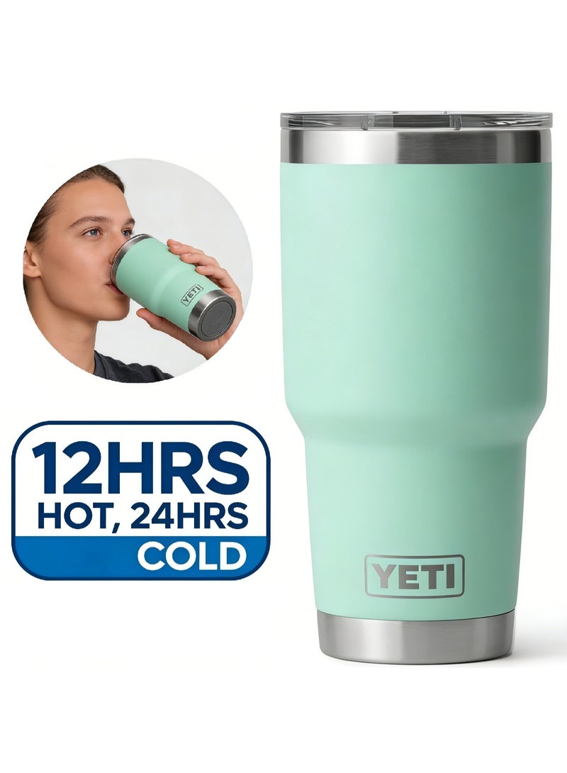 YETI كوب ييتي رامبلر 30 أونصة من الفولاذ المقاوم للصدأ مع غطاء مغناطيسي مغلق - Image 1