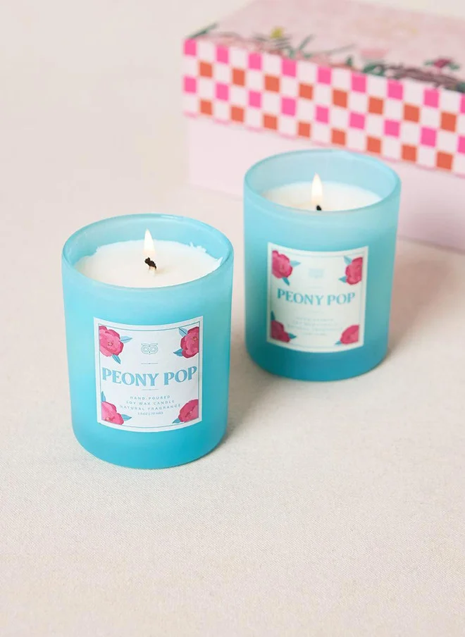 Chumbak Peony Pop Candles Gift Set of 2 | Palace Memoirs