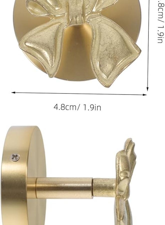 Wall Mounted Bowknot Hooks No Drilling Required Strong Durable Design for Towels Clothes Bags Entryway Bathroom - Image 3