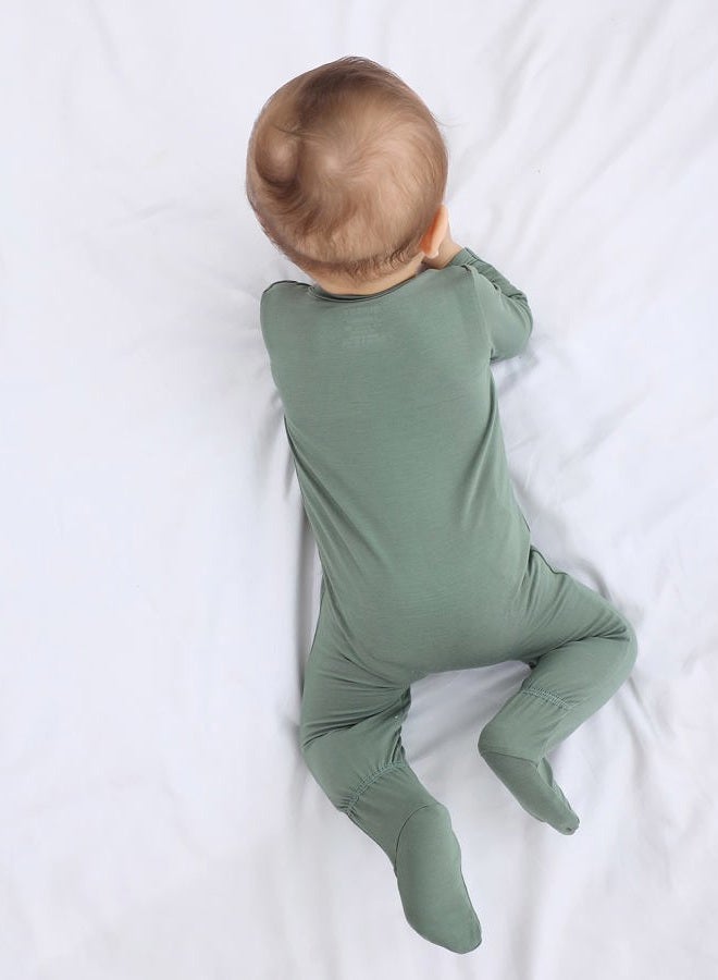 GUISBY 4-Pack Baby Boys Girls Zip-Front Sleeper Pajamas, Footed Sleep 'n Play, Black-green-sliver Grey-maroon, 0-3 Months - Image 5