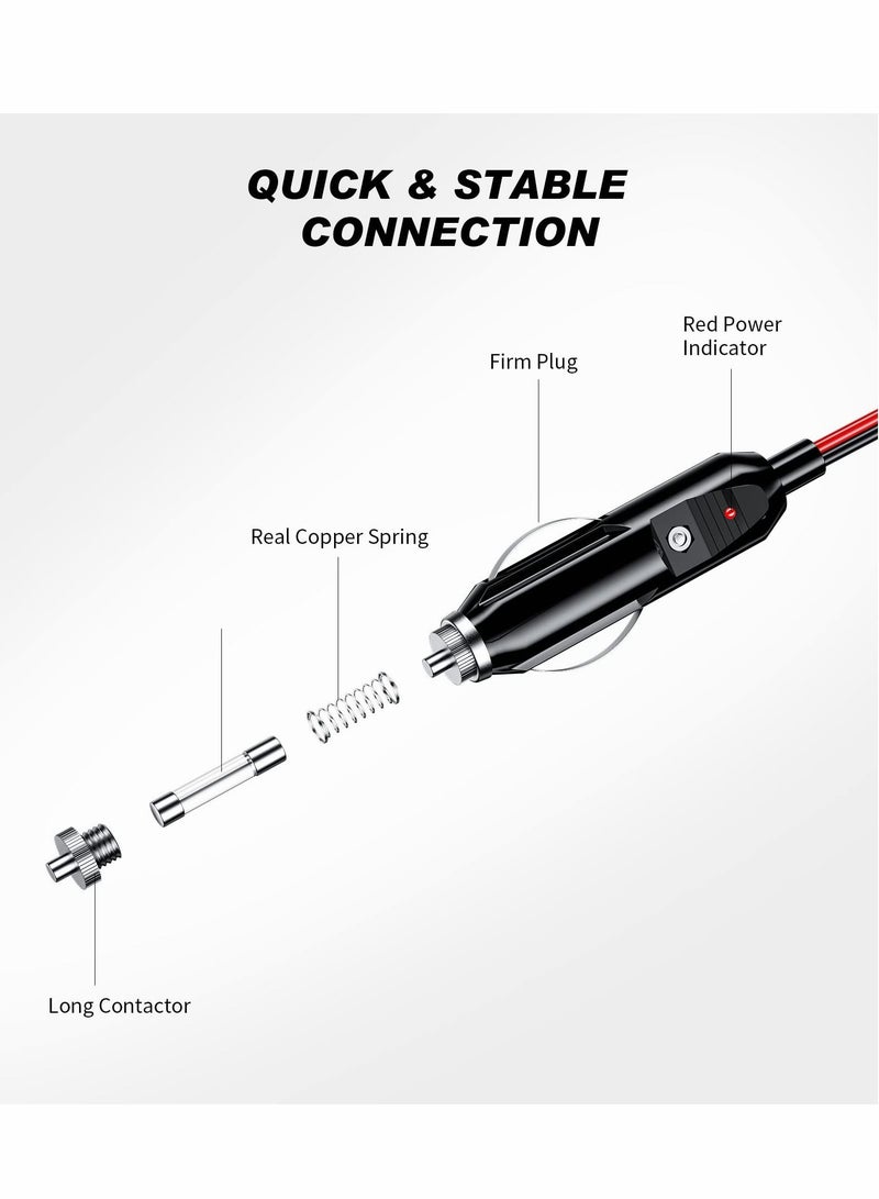 SYOSI 1-to-2 Car Lighter Splitter Adapter 2 Way Lighter Extension Cord - Image 5